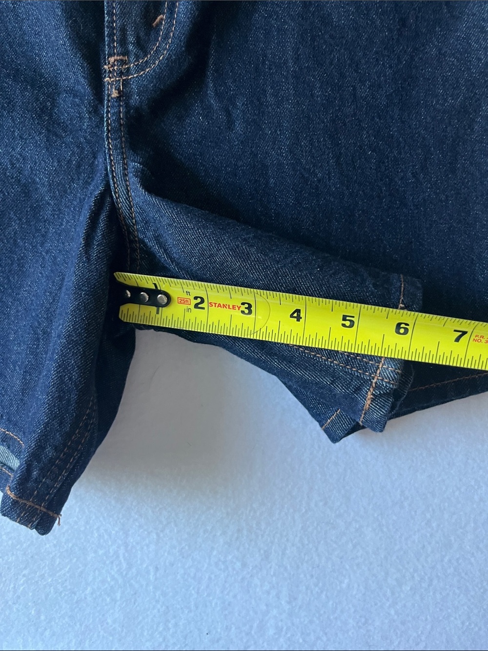 Abercrombie & Fitch Dark Indigo High Rise The Loose Short - Picture 5 of 10
